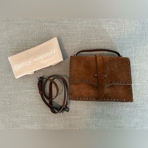Rebecca Minkoff Nanine Brown Suede Studded Handbag